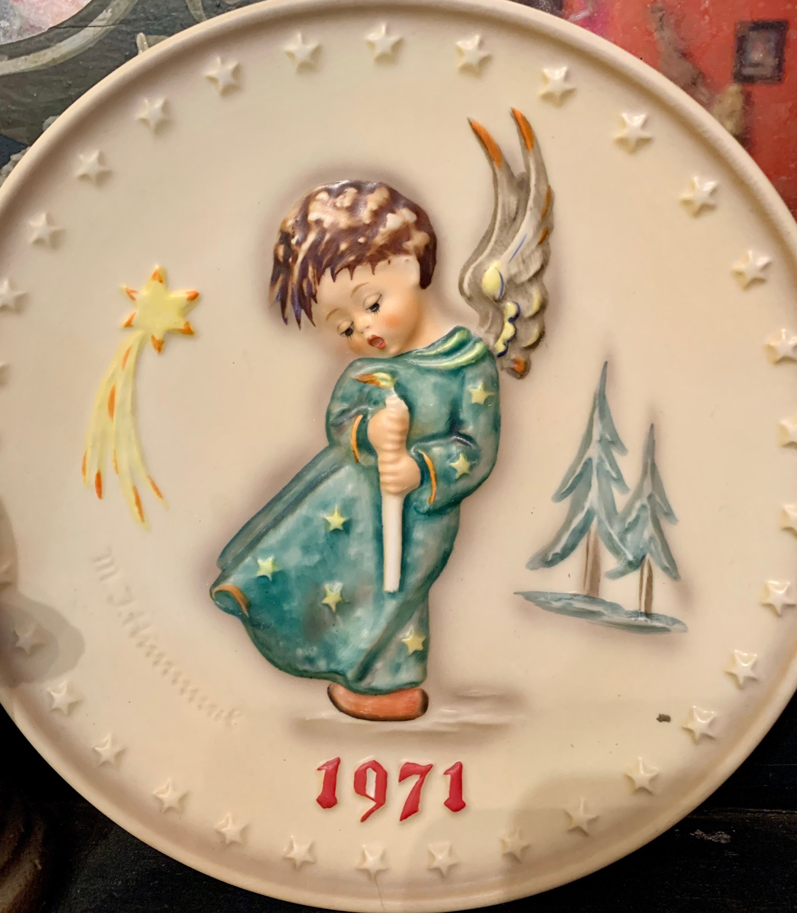 フンメル人形 レアな箱入りコレクターシリーズの1974年のクリスマス