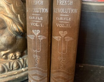 Antique French Revolution Book Set gray bindings dark acedemia