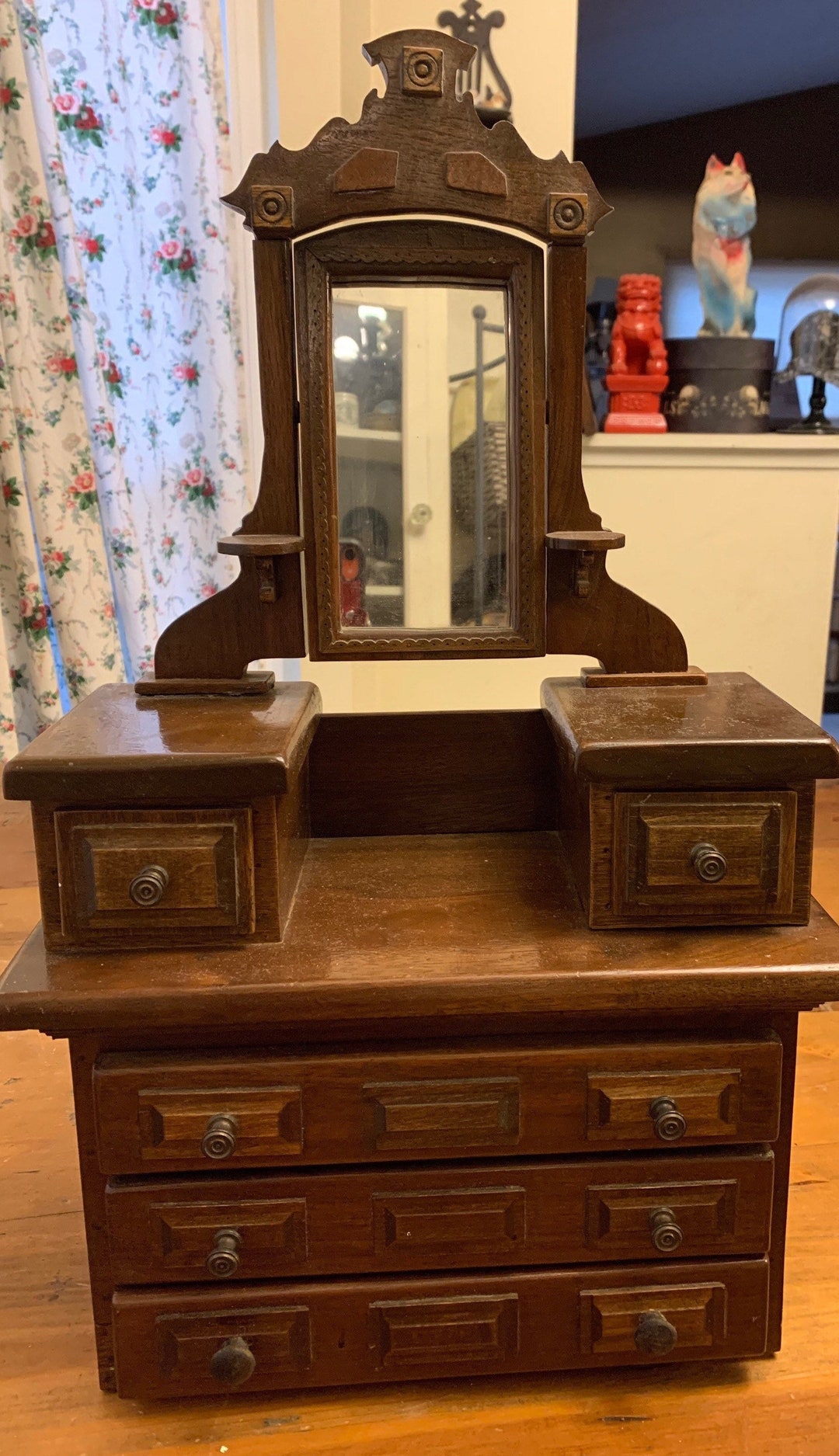 Victorian Eastlake Dresser Jewelry Box Etsy