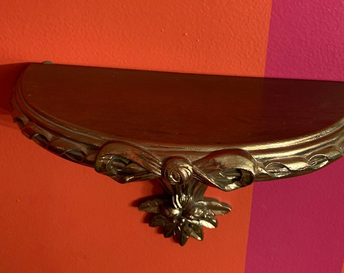 Vintage Gold Wall Shelf by Burwood for Home Interiors Etsy