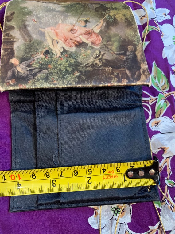 Vintage Romantic Silk Tapestry Purse Romancecore … - image 3