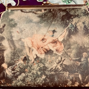 Vintage Romantic Silk Tapestry Purse Romancecore Renaissance Floral Vintage Evening Bag purse fashion lover gift