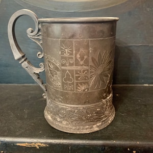 Victorian Silver Plate Shaving Cup Mug