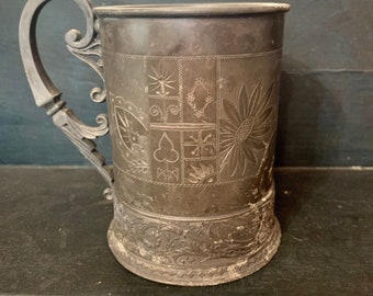 Tasse à raser en argent victorien