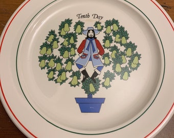 Sally Merwin Tenth Day of Christmas Dinner Plate