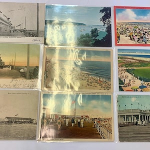 9 cartes postales couleur vintage des plages de New York Rockaway Beach Long Island New York Jones Beach