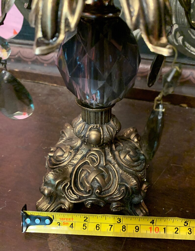 Vintage Candelabras W Ornate Brass Bases Etsy