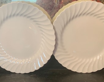 2. Vintage Ironstone Dinner Plate Johnson Brothers Snowhite Regency English Ironstone Farmhouse Kitchen Plate Wall