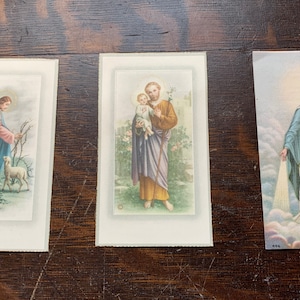 cartes de prière vintage 1942 & 1955