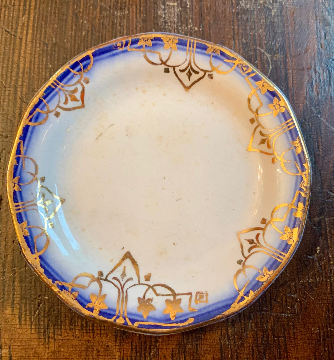 Antique Flow, Blue Transferware Butterpat Plate Gallery Wall - Etsy
