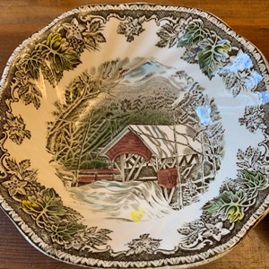 &quot;Johnson Brothers Das Freundliche Dorf 6 &quot;&quot;Quadratschüssel Thanksgiving Brown Ironstone Geschirr Vintage englische Ironstone.&quot;