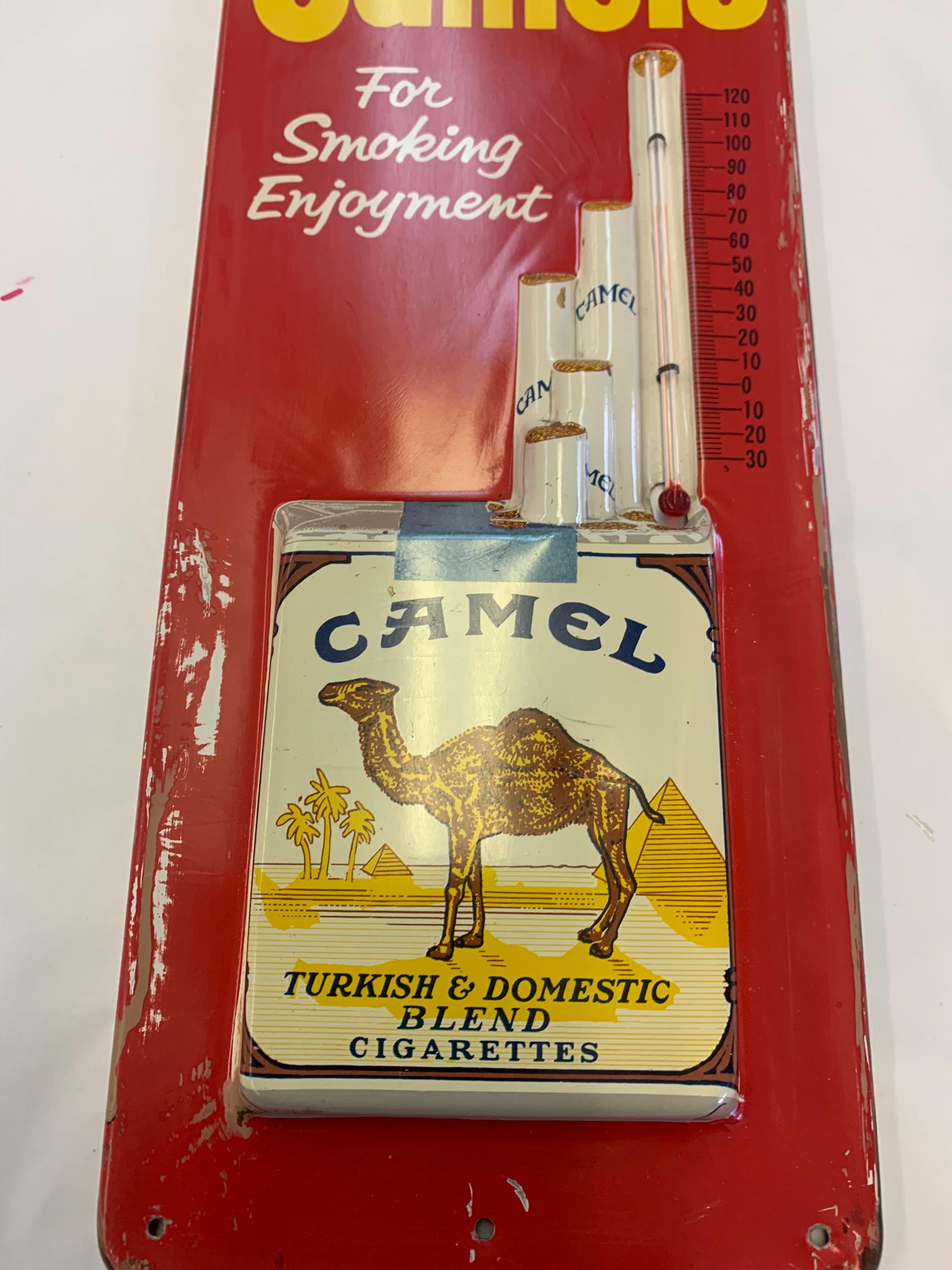 camel red cigarettes Vintage Tobacciana Advertising Theremometer Camel Cigarettes Red With Camel  Speakeasy Bar Smoking Lounge Decor 1950s