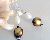 Pearl Earrings, Sterling Silver, Wedding Jewelry, Birthstones Jewelry, Gift For Her, Minimalist Jewelry, ON SALE