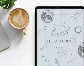 digital dream journal that is downloadable and printable! Room for writing notes and explaining your dreams!