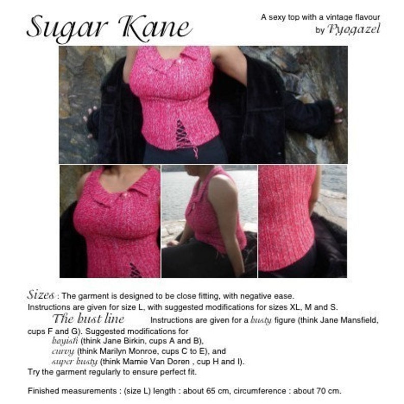 Sugar Kane curvy yet stylish Crochet Top Pattern image 5