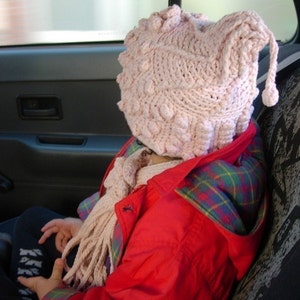 Sherpa Bubbles hat and scarf set crochet pattern image 1