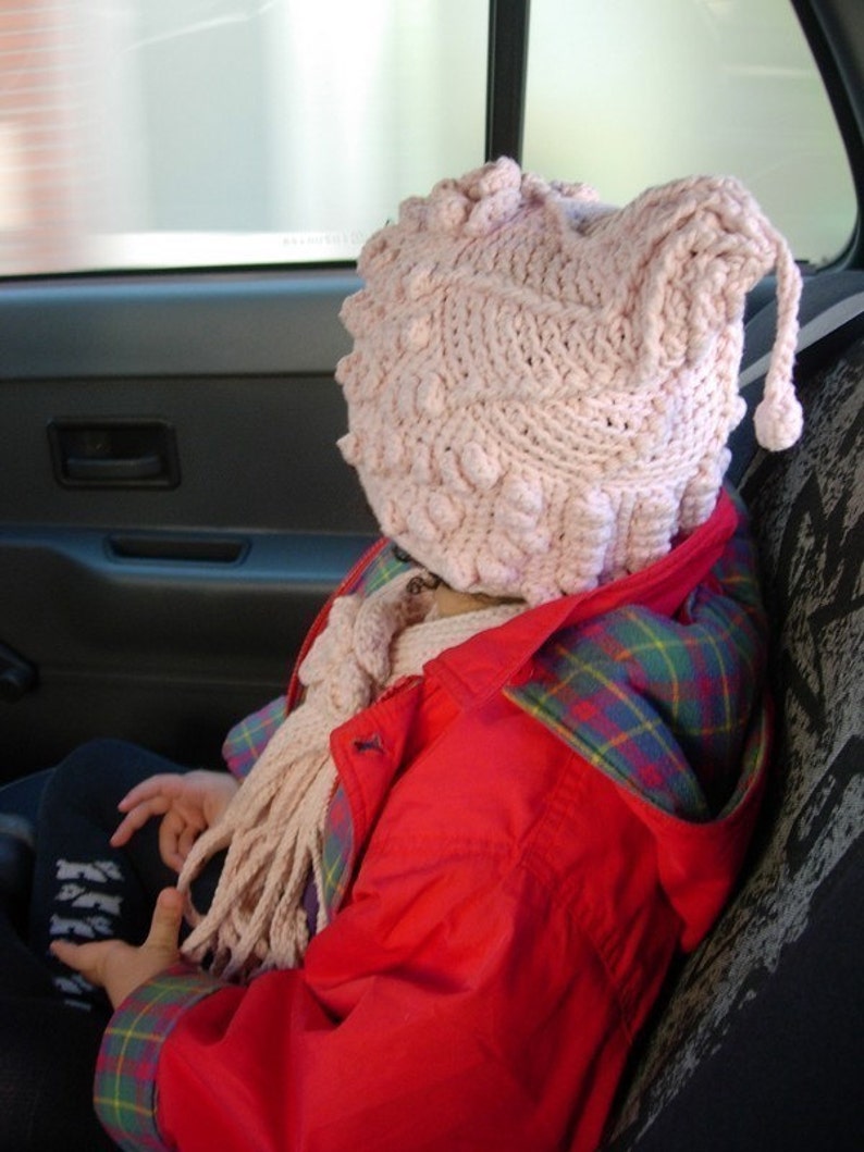 Sherpa Bubbles hat and scarf set crochet pattern image 1