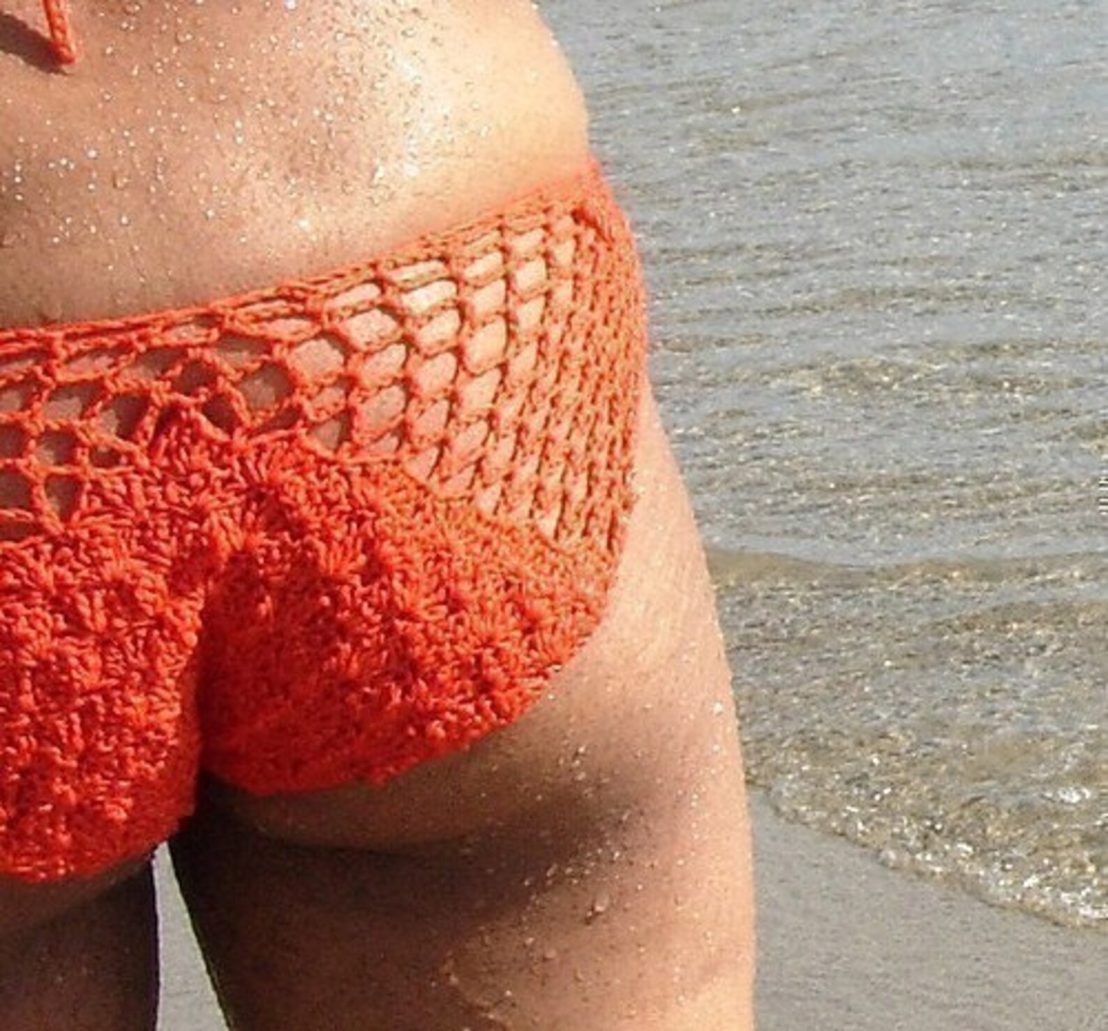 Mermaid Scales Bikini Bottoms Tied Classic Brief and Brazilian Thong