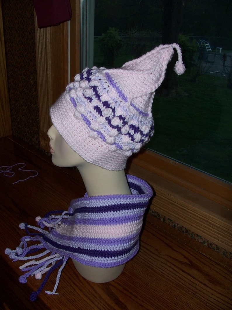 Sherpa Bubbles hat and scarf set crochet pattern image 4
