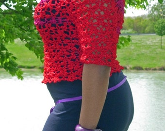 Scarlett Blossom - sexy crochet sweater - ready to ship