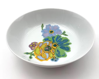 Noritake Hawaiian Holidays Younger Image China Bowl in Hula Pattern, 1970s Floral Dishware