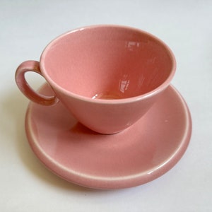 Homer Laughlin Epicure Cup and Saucer or Pair of Cups - Vintage 50s MCM Atomic Coffee/Tea