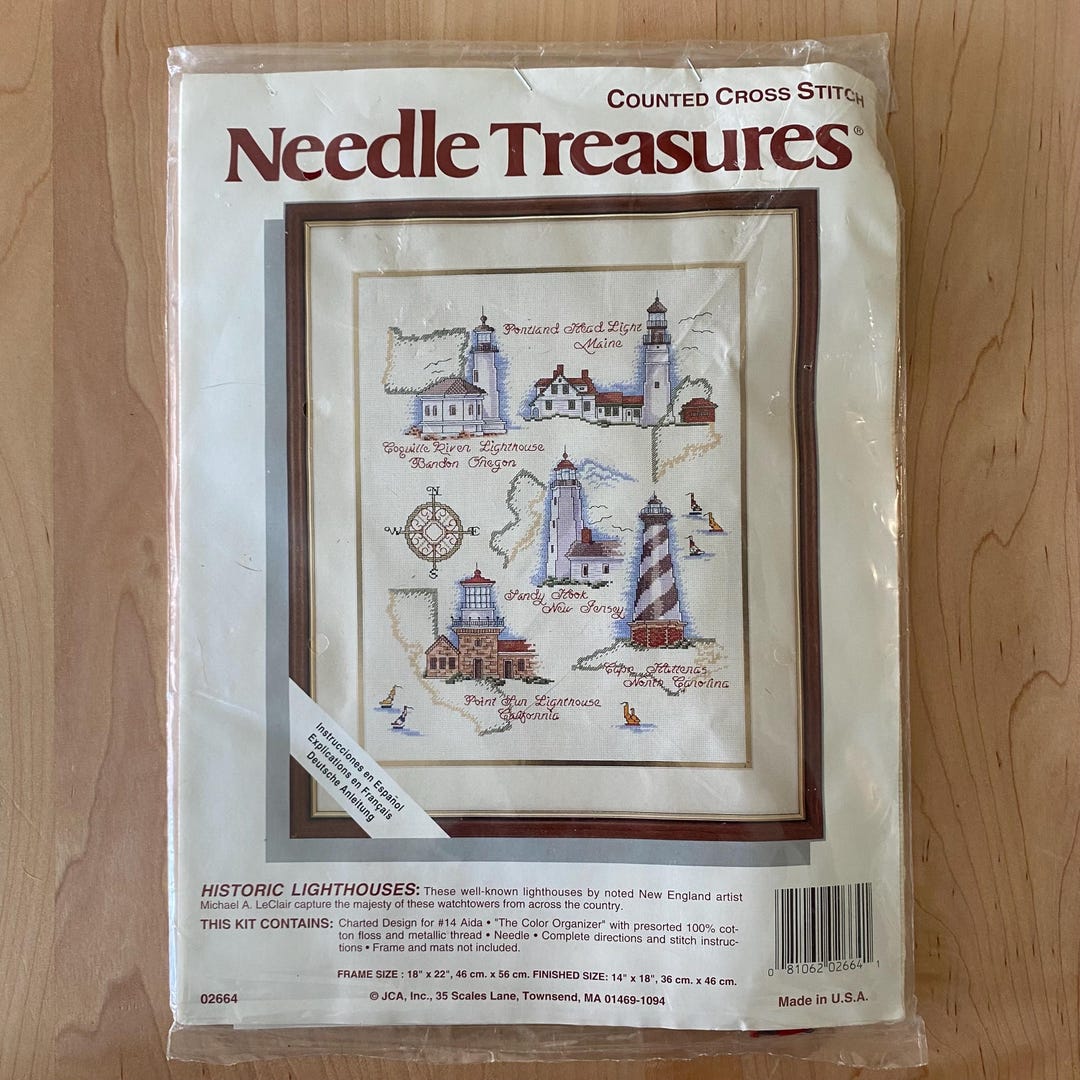 Needle Treasures - Counted Cross Stitch Kit - Historic Lighthouses - Etsy