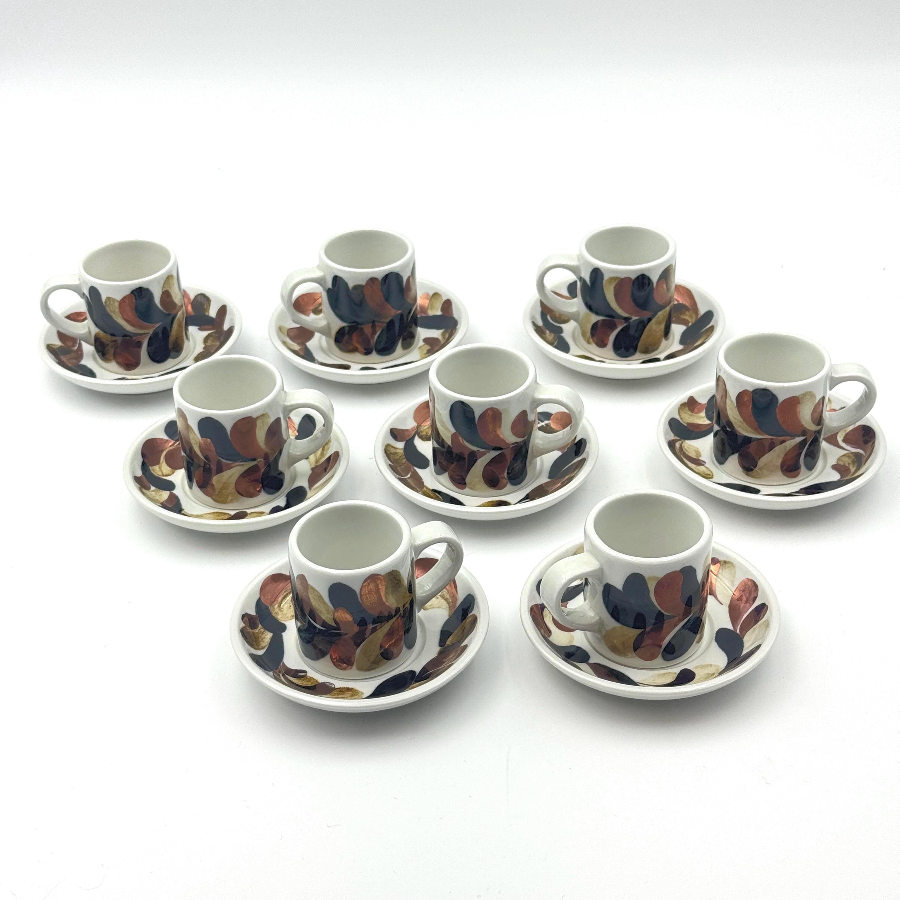 食器 ARABIA FINLAND Vintage Arabia Finland Espresso Cup in Blue Landscape