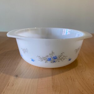Vintage Arcopal France Casserole Dish.  “Romantique” pattern.