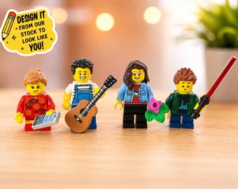 Personalised minifigure, minifigures, personalised gifts, gifts for kids, gifts for him, gifts for her, Fun personalised Valentines Gifts