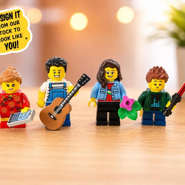 Personalised minifigure, minifigures, personalised gifts, gifts for kids, gifts for him, gifts for her, Fun personalised Valentines Gifts