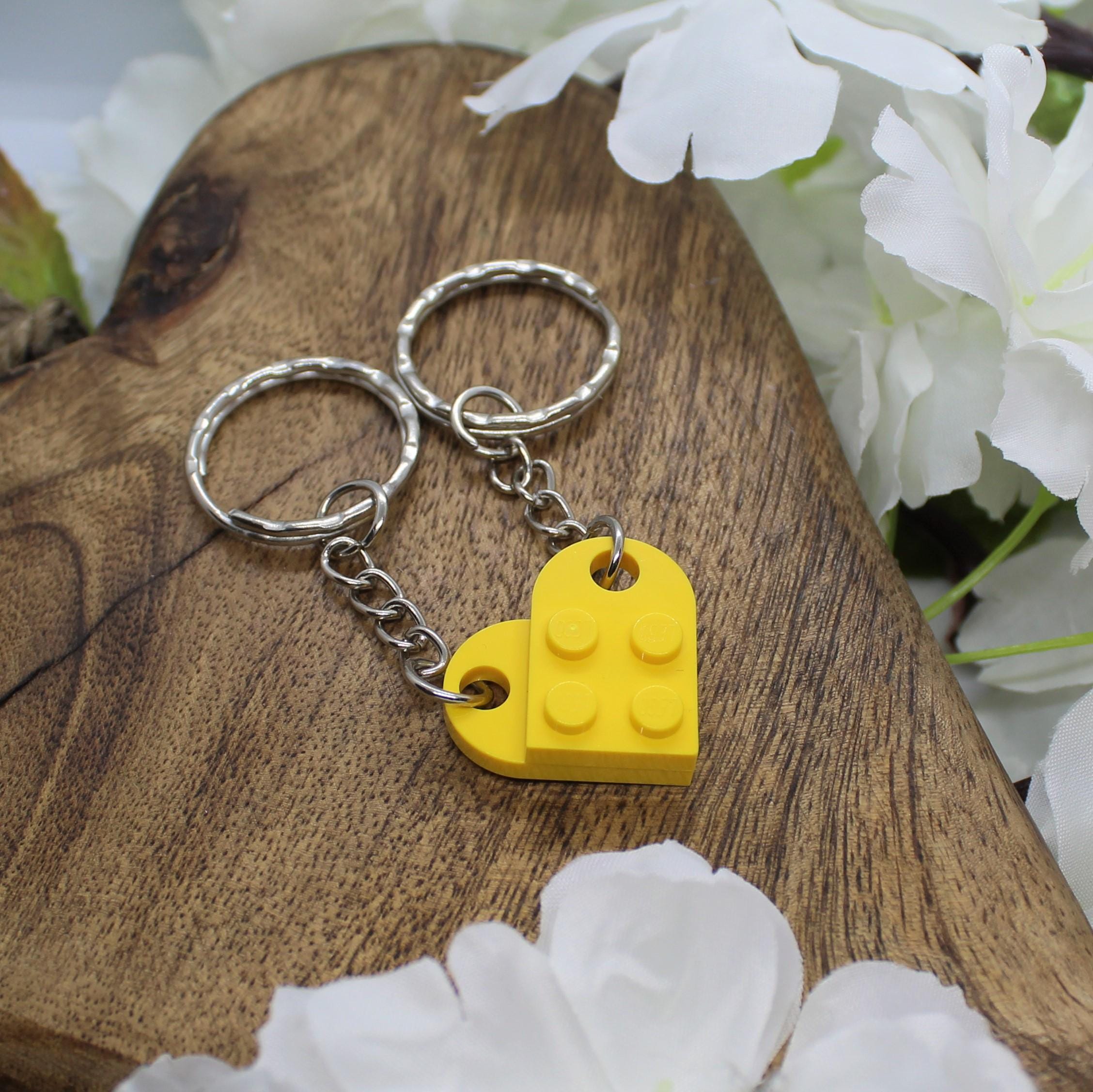 Lovez3点セット&パメKEY付 LEGO® Love Heart Keychain, Heart LEGO® Keychain, LEGO® Keychain