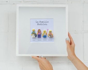 Personalised Minifigure Family Frame, Personalised family Frame, Family gifts, gifts for fathers day, Family gift