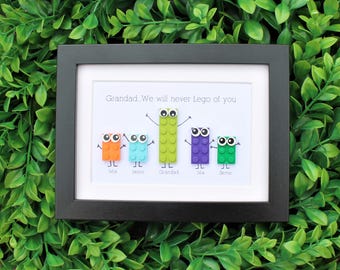 Personalized LEGO® Family Frame, Dad Gift