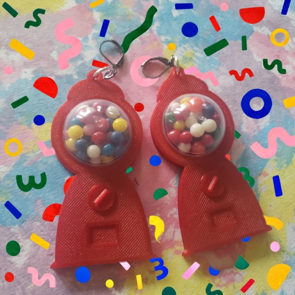 Giant Gumball Machine Earrings