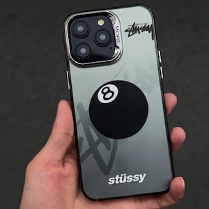 Coque iPhone résistante Airbrush 8Ball | Finition mate galvanisée de qualité supérieure, coque de téléphone élégante et durable