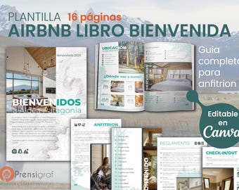 Przewodnik powitalny Airbnb Canva, edytowalny podręcznik dla gości, szablon wynajmu wakacyjnego, cyfrowa książka powitalna, lista kontrolna gospodarza