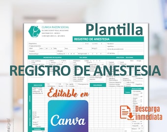 Anästhesie-Aufzeichnungsvorlage, Canva-Anästhesievorlage, Canva-Anästhesie, Canva-Chirurgie-Anästhesie, Canva-Medizin