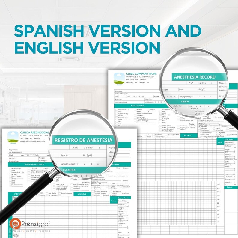 Anesthesia Record Template, Clinical Anesthesia Log, Surgery Monitoring ...
