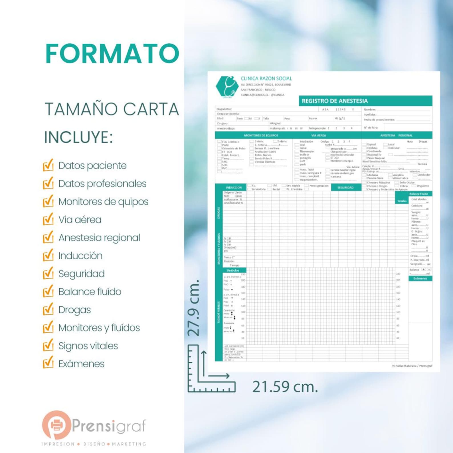 Anesthesia Record Template Editable Canva, Medical Form, Surgery Chart ...