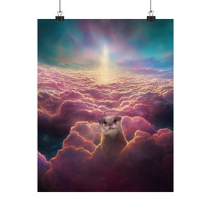 Posterprint kosmische dieren 'Otter' - Oracle Card Series Art Print - Meerdere formaten - Premium matte verticale posters - magische waarzeggerij