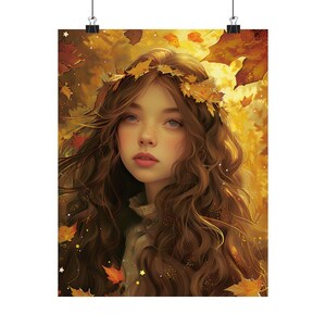 Seizoenen - herfst zodiac posterafdruk - Oracle Card Series Art Print - meerdere maten - Premium matte verticale posters - magische astrologie