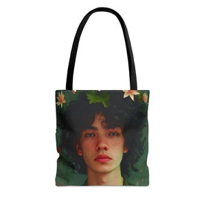 Sac fourre-tout Tarot « La page des pentacles » - grand moyen petit - sac artistique - jeu de cartes de tarot - sac à main double face - sac de transport - oracle magique