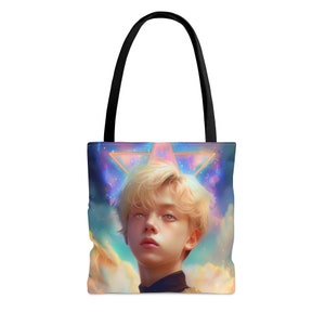 Sac fourre-tout Tarot « Seven of Swords » - grand moyen petit - sac artistique - jeu de cartes de tarot - sac à main double face - sac de transport - oracle magique