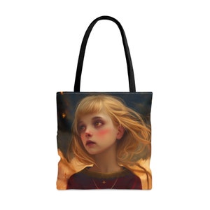 Sac fourre-tout Tarot « Les trois épées » - grand moyen petit - sac artistique - jeu de cartes de jeu de tarot - sac à main double face - sac de transport - oracle magique