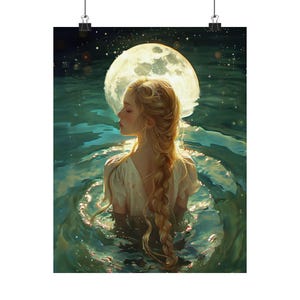 Triplicity - posterprint waterdierenriem - Oracle Card Series Art Print - meerdere formaten - Premium matte posters - magische waarzeggerij astrologie