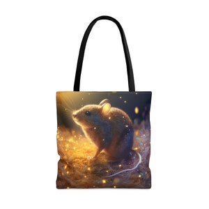 Cosmic Animal draagtas 'muis' - groot medium klein - kunsttas - orakelkaart - dubbelzijdige portemonnee - draagtas - magisch orakel