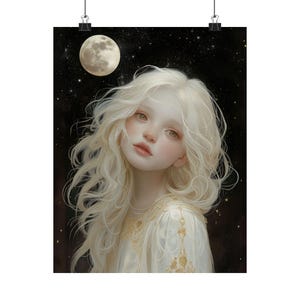 The Moon Zodiac Poster Print - Oracle Card Series Art Print - Meerdere formaten - Premium matte verticale posters - magische waarzeggerij - planeten