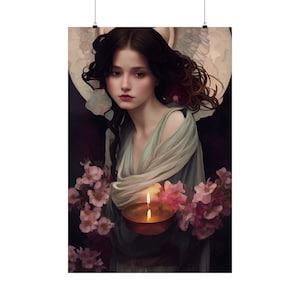 Azrael Poster Print - Guardian Angel Art Print - Multiple Sizes - Premium Matte Vertical Posters - Spiritual - Divine Angel of Death