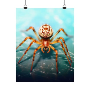Kosmisches Tier 'Spider' Poster Print - Orakel Card Series Kunstdruck - Mehrere Größen - Premium Matte Vertikale Poster - Magische Wahrsagung
